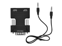 Conversor Adaptador De Hdmi Hembra 1080p A Vga Macho Con Salida De Audio