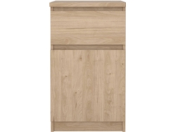 Mesita de noche con 2 cajones + 1 puerta TVILUM Neo Roble (40,4 x 40 x 70,1 cm)
