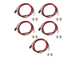 Kit De Luces Led Para Coche Rc, 2 Bombillas Rojas Brillantes, 5 Mm, Universal Para Traxxas Hsp Redcat