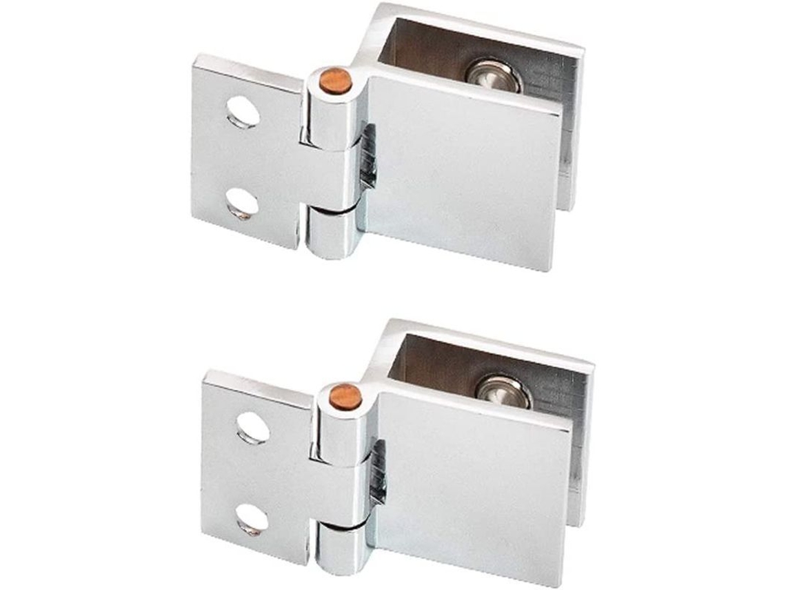 2 Clips Para Puertas De Vidrio, 0 Grados, No Requieren Perforación, Para Vidrios De 5 Mm A 8 Mm De Espesor.