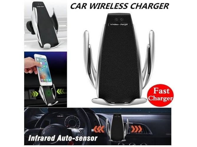 Soporte Cargador Inalámbrico Coche Negro