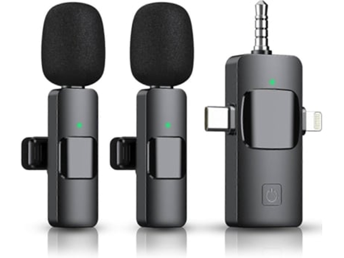 Micrófonos de solapa inalámbricos para iPhone y iPad Panoona