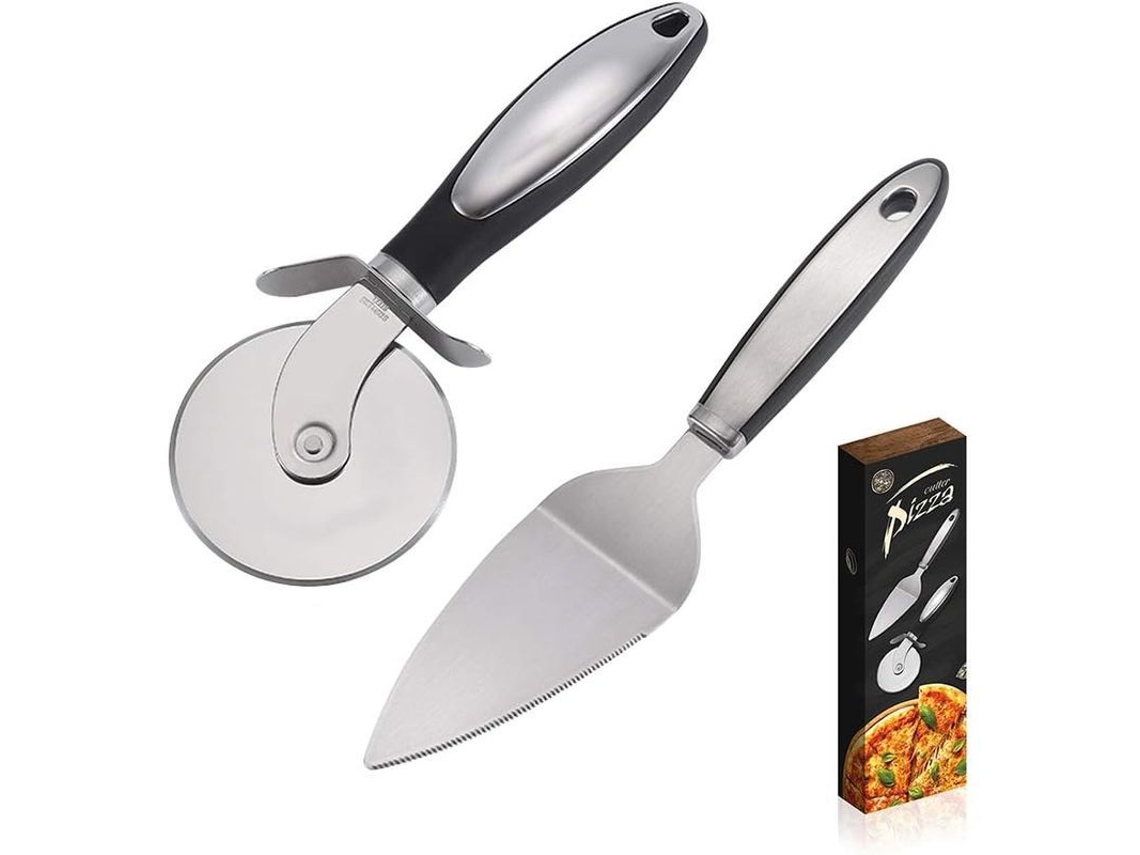 2026da-kit De Herramientas Para Pizza: Rodillo Y Pala De Acero Inoxidable Con Mango Antideslizante Lavable En Lavavajillas