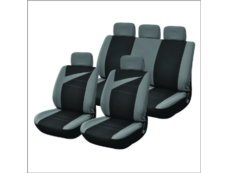Juego Fundas Asiento Bot Gris / Negro