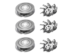 Cabezales De Repuesto Para Afeitadoras Eléctricas, Cuchilla Impermeable, Paquete De 3, 22 Mm De Diámetro, Base Triangular.