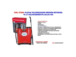 Pluvia pulv.presion retenida 16 lt sulfatadora pl-sx-lk-160