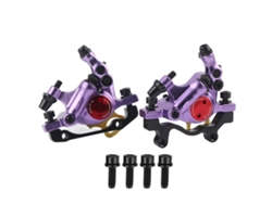 Juego De Frenos De Disco Hidráulicos De Aleación De Aluminio Hb-100 Para Bicicletas De Montaña Y Carretera - Morado
