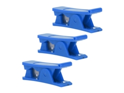 Cortador De Tubo Ptfe De 3 Piezas Capacidad De 1/8 A 3/4 Pulgadas Para Nylon Pvc Pu Azul