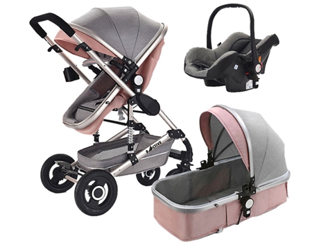 Cochecito Multifuncional 3 en 1 I-Size B.Active X-Go Pink Grey