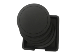 Posavasos - Juego de 6 posavasos de silicona antideslizantes negros NEVEANCE