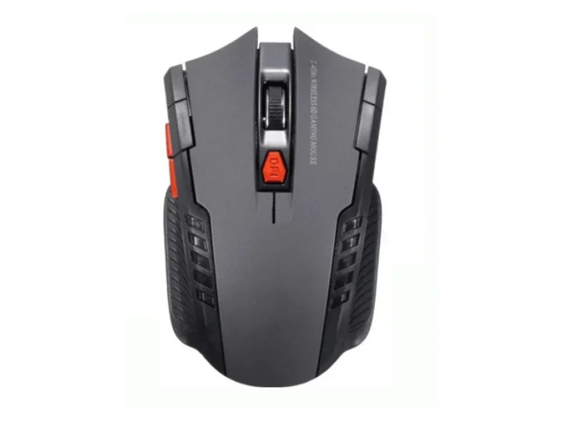 Ratón YIZHOOD inalámbrico para juegos de alta precisión de 2,4 GHz con 6 botones 1600 ppp USB silencioso azul retroiluminado para ordenador portátil plateado