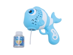 Máquina De Burbujas Portátil Automática Con Forma De Pez, A Prueba De Fugas, Para Niños, Azul.