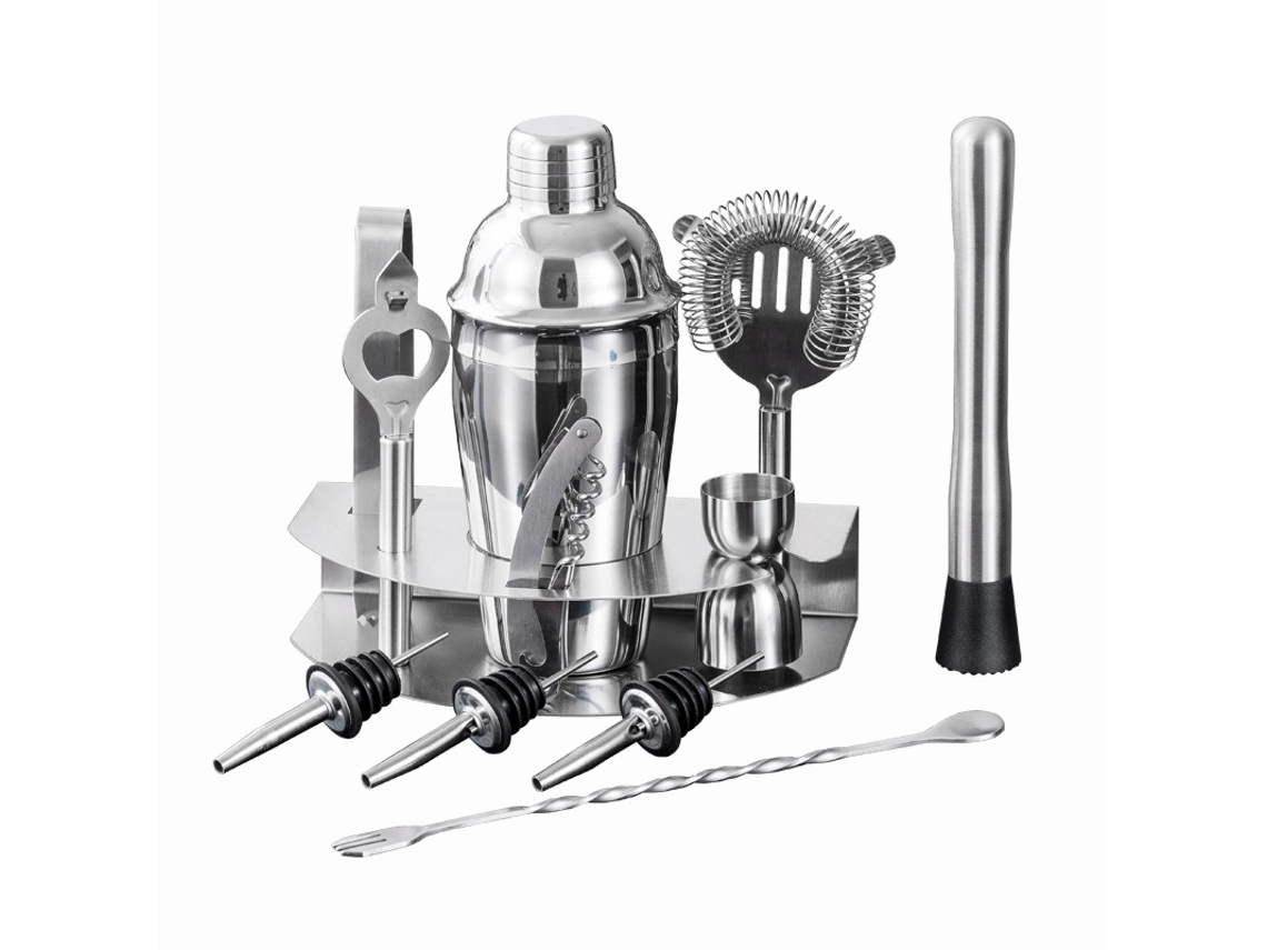 Coctelera De Acero Inoxidable De 12 Piezas 350 Ml Con Estante De Almacenamiento Juego De Herramientas Para Coctelera CUICH