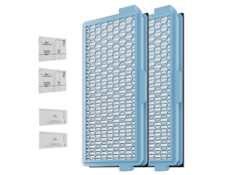 Pacote com 2 filtros de motor hepa air clean para peça de aspirador de pó miele