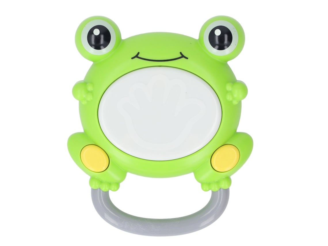 Bjww - Tambor Eletrônico Iluminado para Bebês com Luz e Música, Brinquedo Educativo para Crianças, Desenho Animado Verde