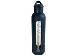Botella De Agua Deportiva Portátil Con Tapa De Ventosa, Gran Capacidad De 700 Ml, Bisagra Con Funda De Silicona Graduada, Vidrio De Un