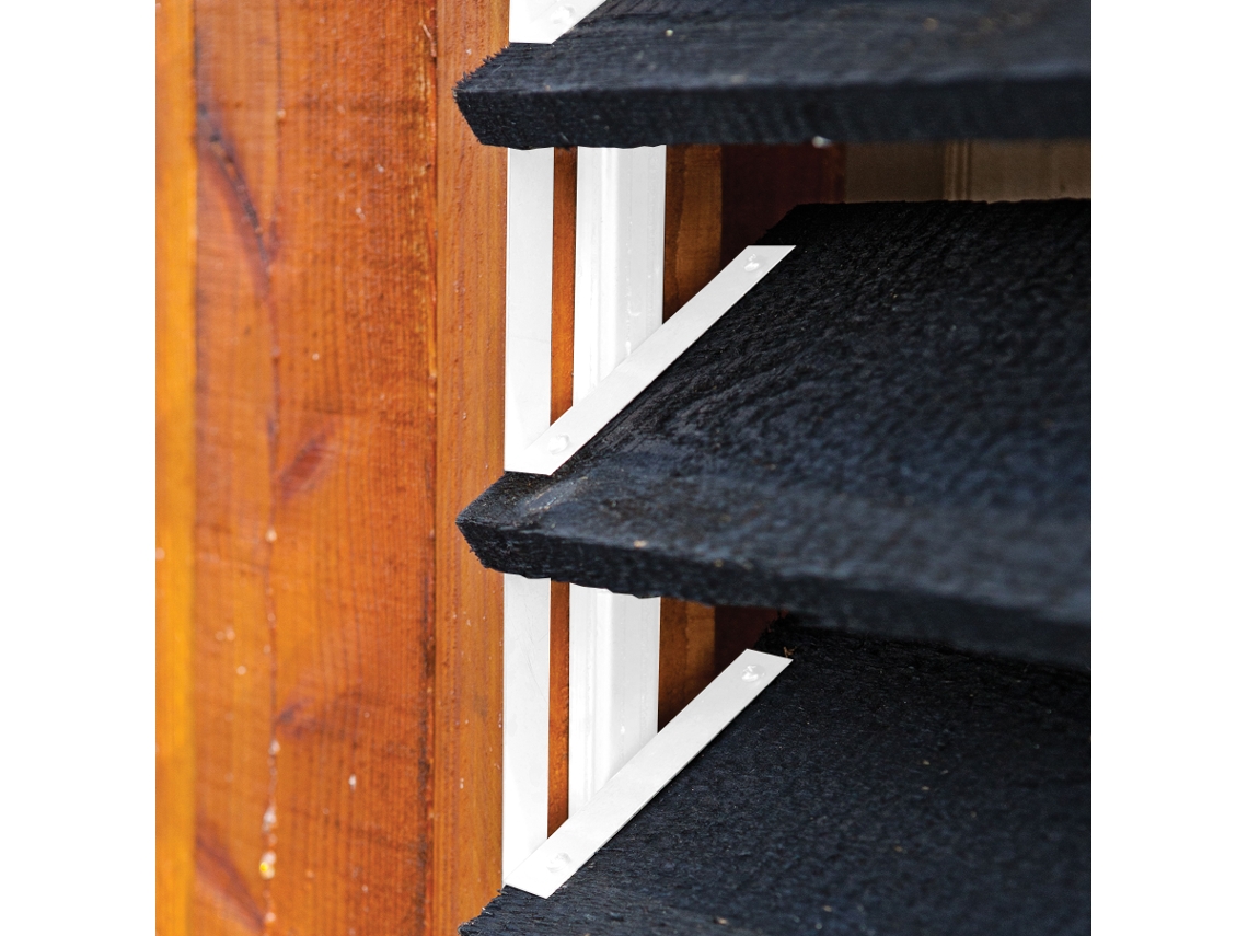 Flex Fence Estores Exteriores En Acero Inoxidable Blanco 50 Cm Wovar