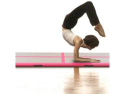 Esterilla Inflable De Gimnasia Con Bomba 500x100x10 Cm Pvc Rosa