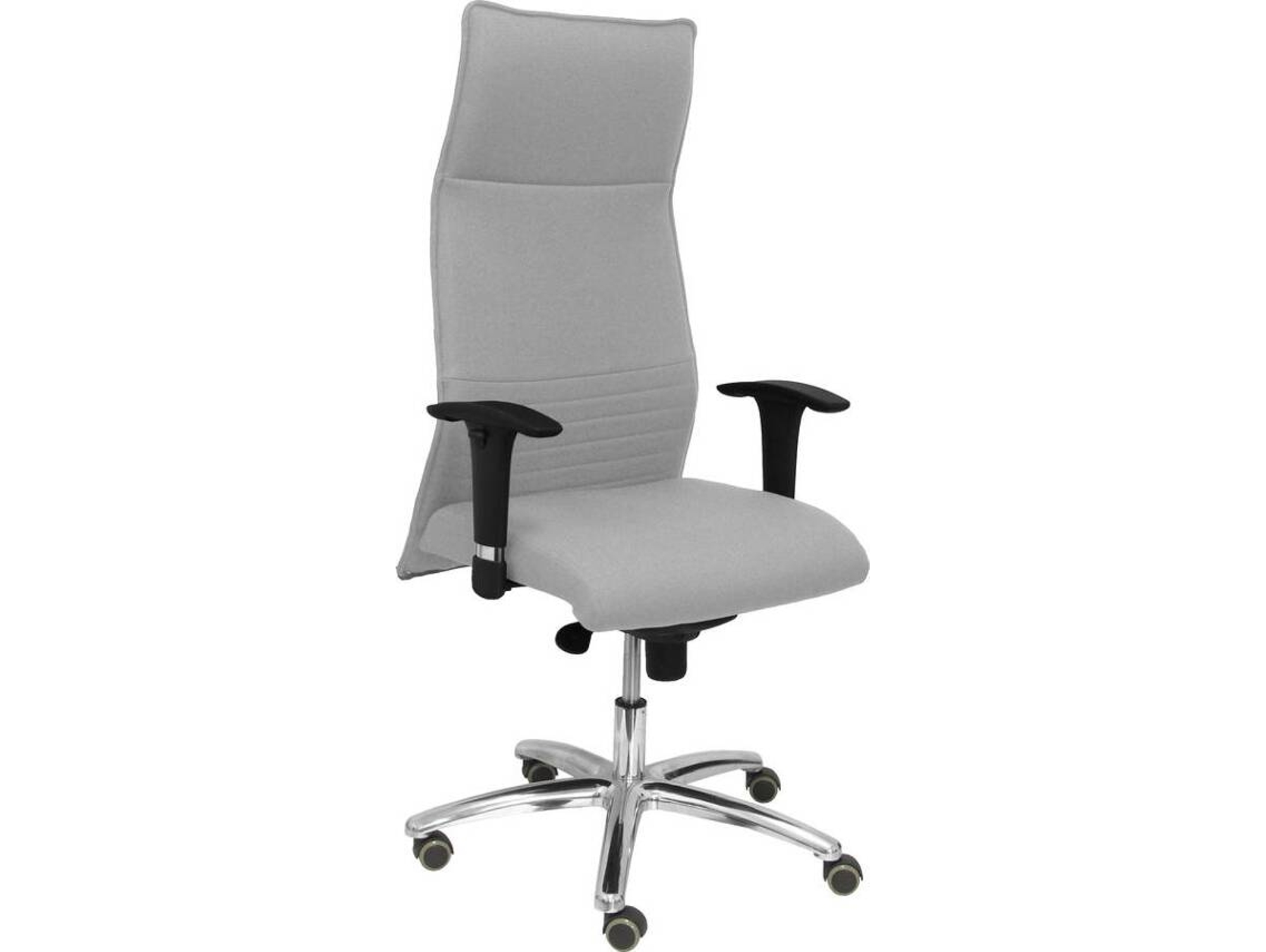 Silla de Escritorio Ejecutiva PYC Albacete Gris con ruedas antiarañazos (Brazos Ajustables - Tejido)