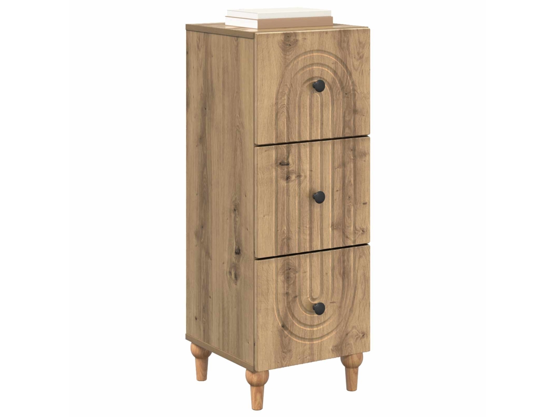 Maison Exclusive - Cajonera Roble Artesanal 33 X 34,5 X 90 Cm Madera De Ingeniería