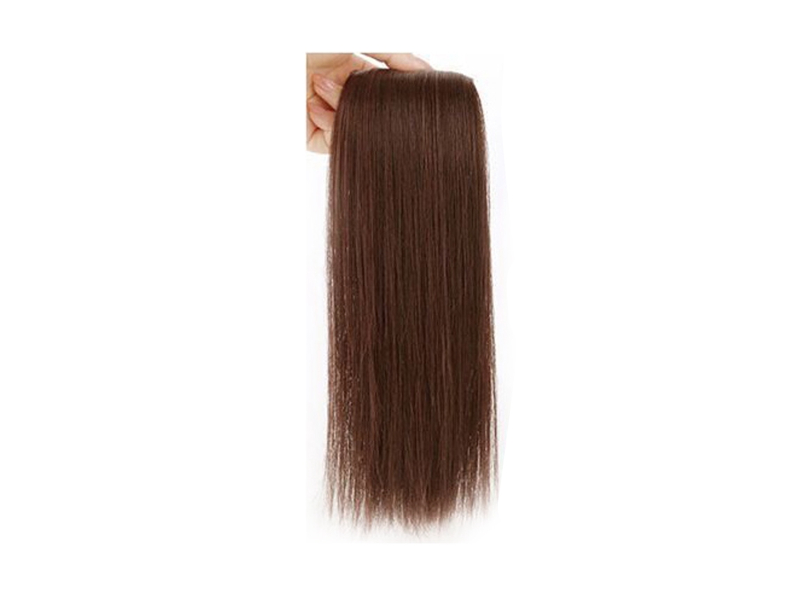 2026-parte De Pelo Sintético Para Mujer, Aumenta El Volumen, Pelo Grueso Y Fluffy, Clip-on, 30cm Marrón Oscuro Para Citas Y Fiestas