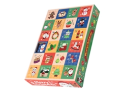 Caja de calendario de adviento DIY con 24 compartimentos (no incluye total). (Regalos no incluidos).