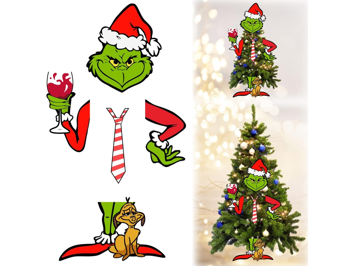 Adorno para la punta del árbol de Navidad – Decoraciones divertidas para árboles de Navidad, ideales para celebraciones navideñas y decoración del hogar.