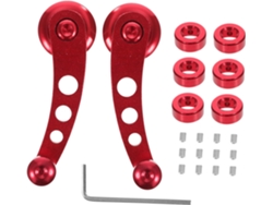 Manivelas De Aluminio Rojo Para Ventanas De Coche, Juego De Adaptadores Y Clips Para Puertas Izquierda Y Derecha.
