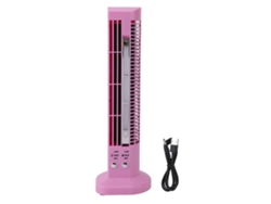 Ventilador de escritorio portátil rosa sin aspas con luz USB