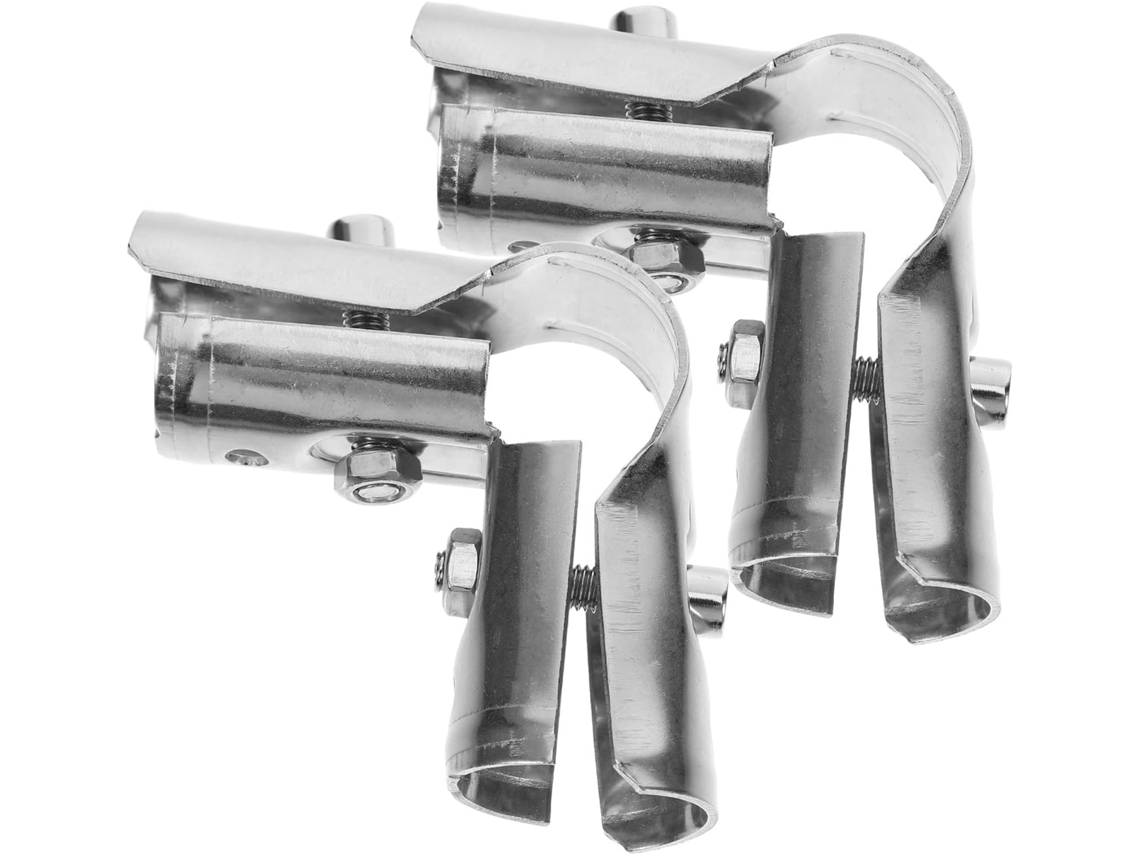 Adaptadores De Tubería Para Invernadero Inoomp De 2 Piezas, De Metal Con Recubrimiento De Zinc, Abrazaderas De Tubería