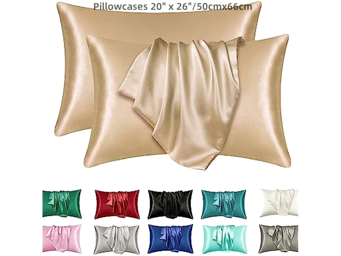 Funda De Almohada De Satén De Imitación Seda Hielo Para Dormir