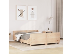Estructura De Cama Sin Colchón Madera De Pino Maciza 120x200 Cm
