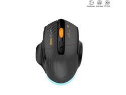 Ratón inalámbrico recargable Yizhood W601 Bluetooth de tres modos, silencioso, 12800 dpi, 7 botones de programación, para Windows, Mac y Android, color negro