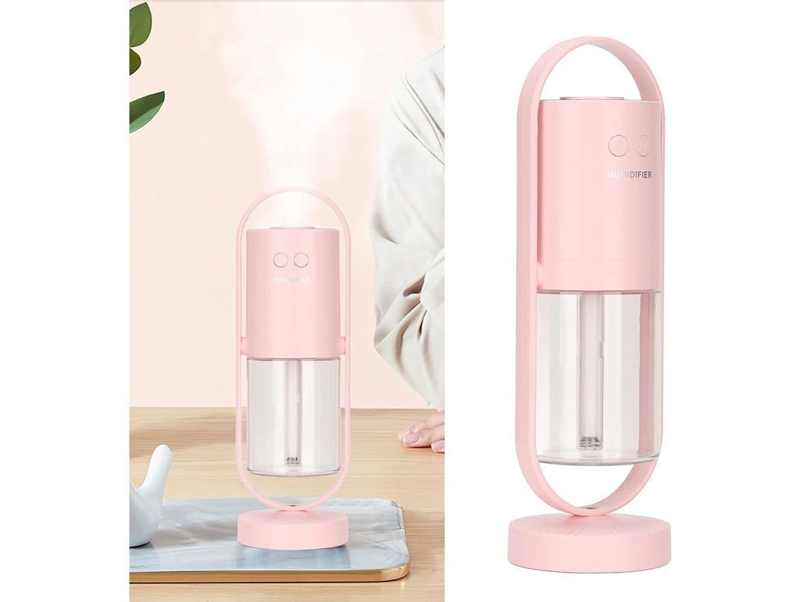 Mini Humidificador Portátil, Humidificador De Aire Giratorio De 360°, 2 Modos De Pulverización, Para El Hogar, La Oficina Y Los Viajes (rosa predeterminado)