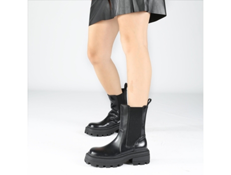 Botas de Mujer BUFFALO Nabu Chelsea Vegan Napa Negro (40)