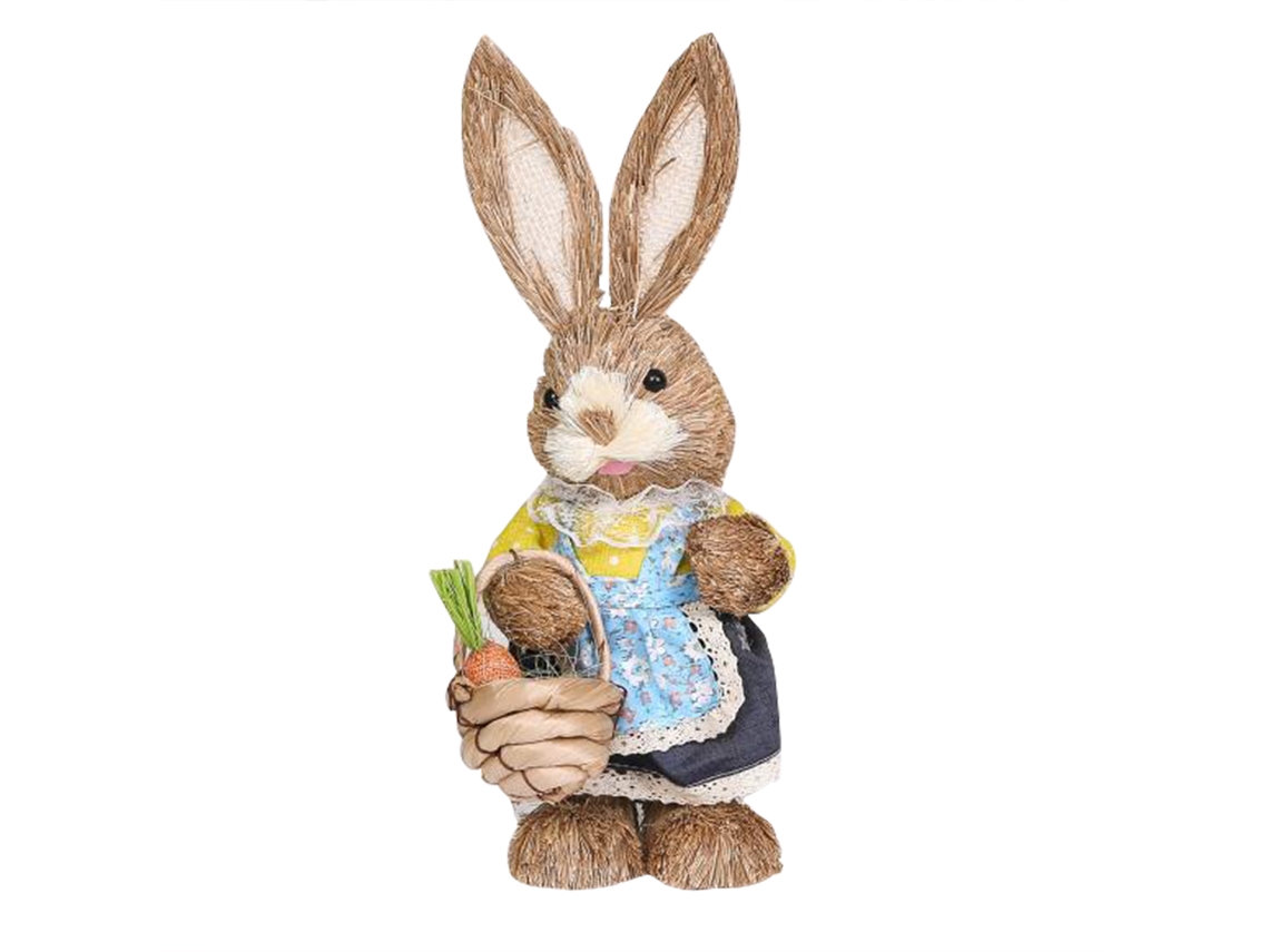 Dan26-decoraciones De Pascua Conejo De Paja Simulado Lindo Y Exquisito Suministros De Decoración Festiva Para Niños Y Amigos