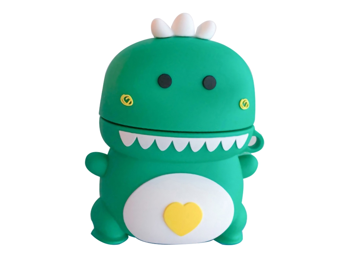 Caso Protector Antichoque Para Airpods 1/2 Funda De Silicona De Dinosaurio Para Auriculares Verde