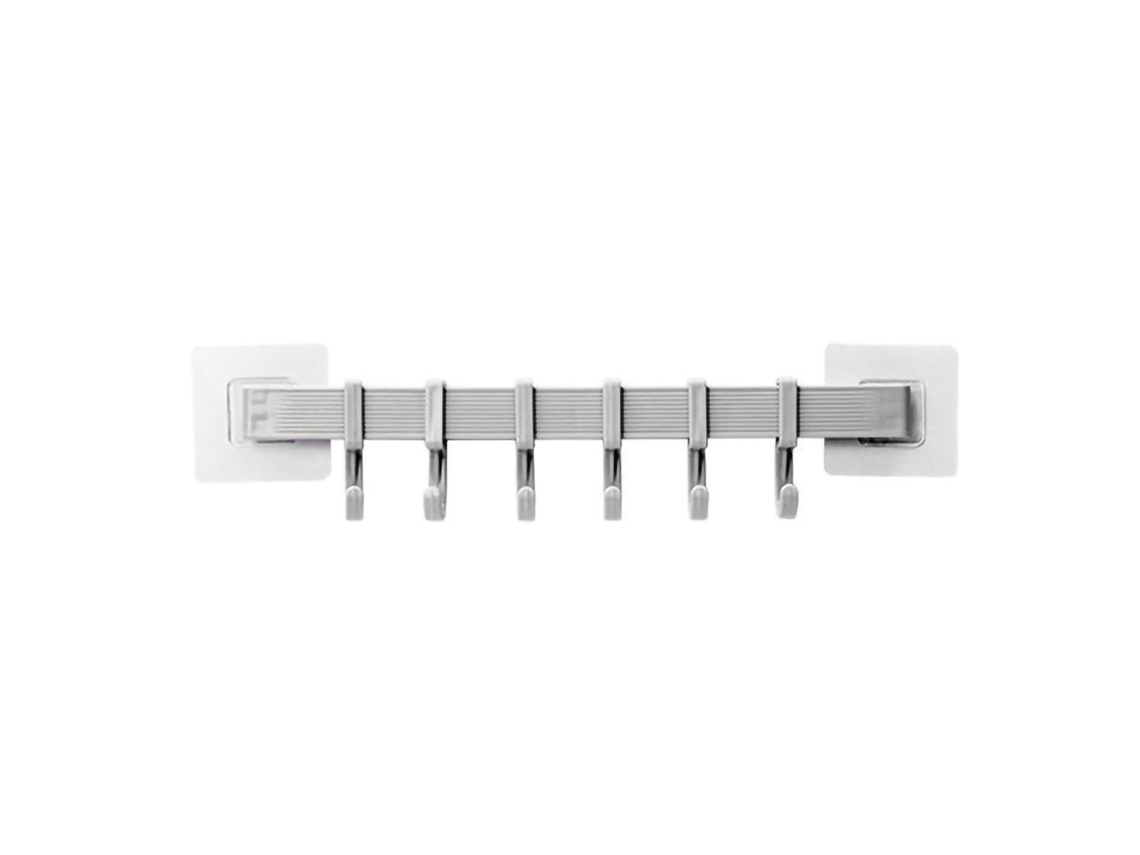 Ganchos de pared sin taladrar, gancho de pared multifuncional para ropa, toallas, dormitorio, baño, entrada, gris