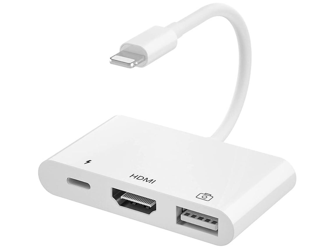 Adaptador de iluminación a Usb Hdmi Cable AV Otg Digital Conector Hdmi de pantalla de sincronización con 4K Hdmi y Usb 3,0 y puerto de carga DIGITALLAB