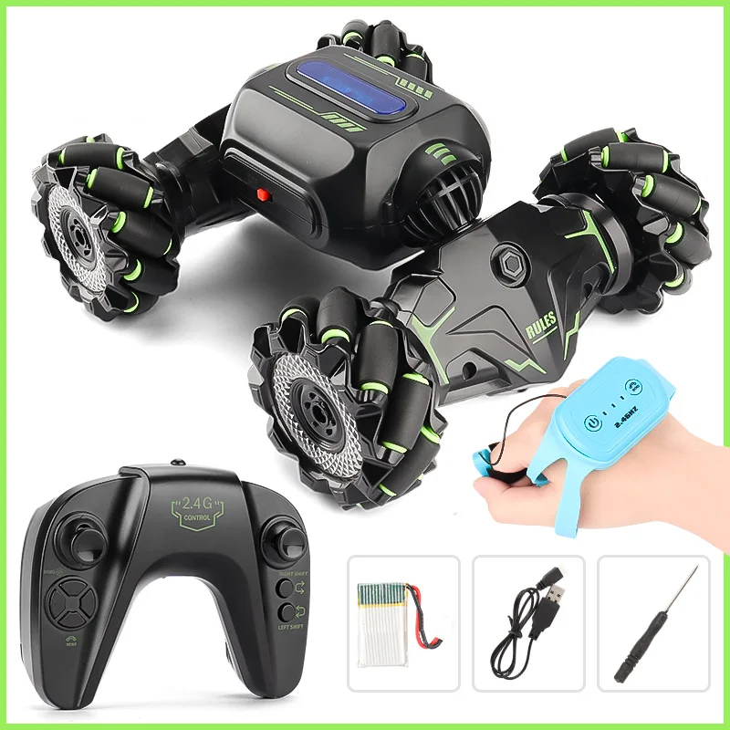 Camión Todoterreno De Escalada Con Control Remoto, 2.4g, Con Sensor De Gestos, Color Verde