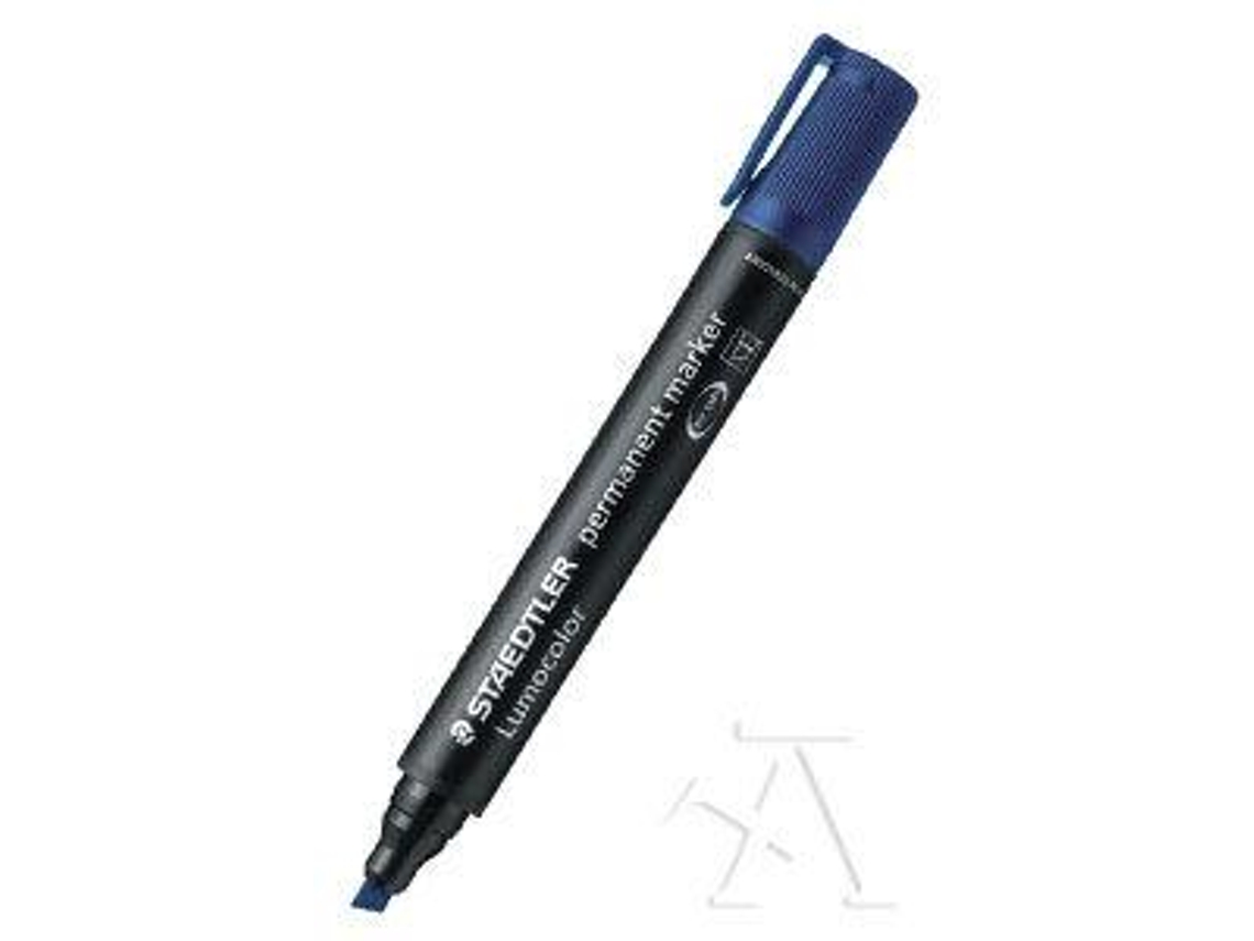 Pack 10 Rotulador Lumocolor 350 Azul Punta Biselada