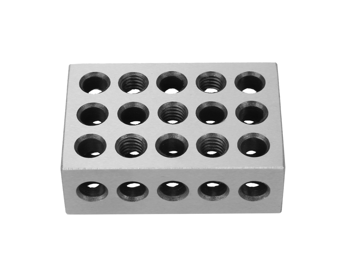 Bloques De Acero Para Ingeniería 1-2-3 Con 23 Agujeros, Precisión De 0,0002", Accesorio Para Fresado