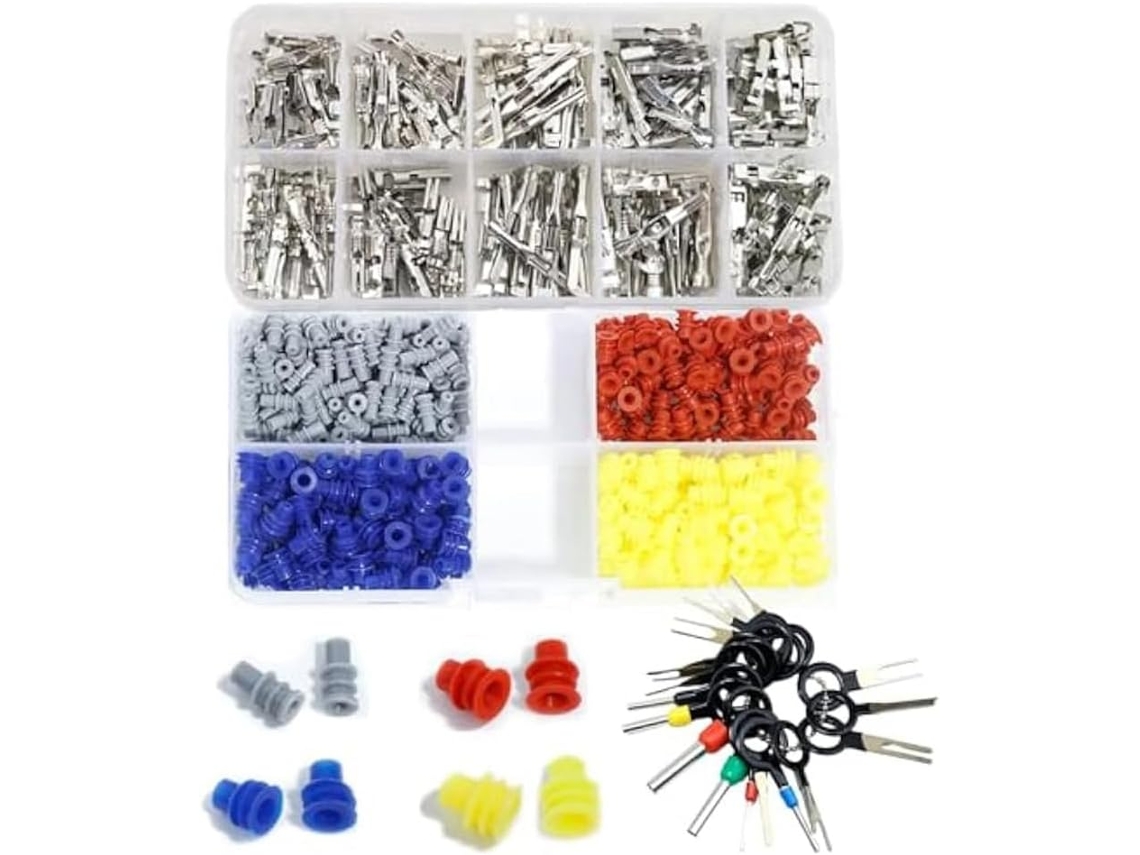 Conectores De Terminales Eléctricos Para Automóviles, Kit De Extracción De Pines Para Automóviles, Terminales Macho Y