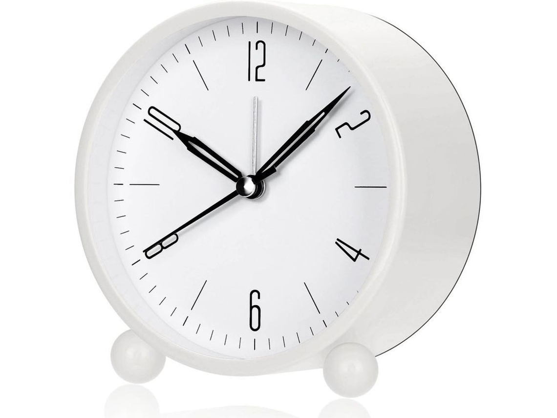 2026-reloj Despertador Silencioso Sin Tic-tac, Pequeño Con Luz Nocturna, Operado Por Baterías