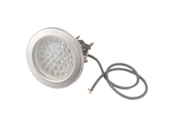 Luces LED sumergibles verdes de 5 W y 24 V con 36 perlas de acero inoxidable