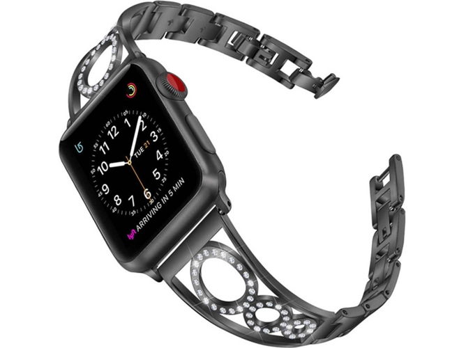 Correa Apple Watch 42, 44 mm WJS Metal Negro