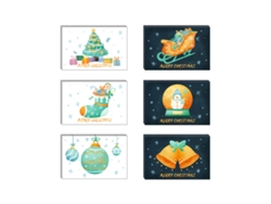Juego de 24 tarjetas navideñas, tarjetas de felicitación con sobres y pegatinas NEVEANCE