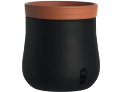 Macetero LEONARDO Serra Negro 17cm