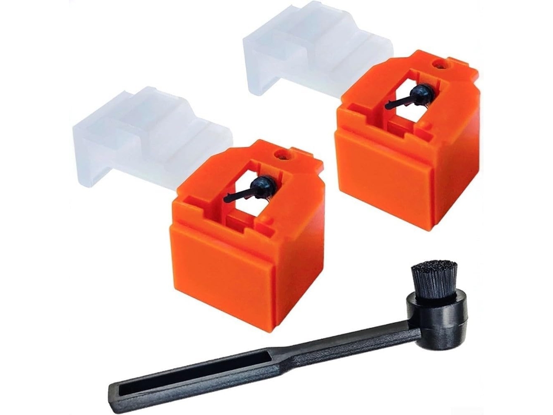 Lote De 2 Agujas Atn3600l Para Tocadiscos Audio Technica At Lp60, Pl50 Pl300 Lp2d Y Cepillos De Mantenimiento.