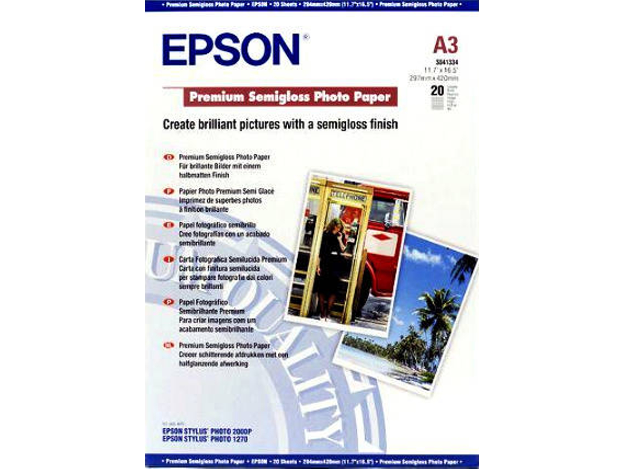 Papel fotográfico EPSON Semigloss - C13S041334
